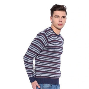 Polo Ralph Lauren  Wool & Cotton Knit Sweater | Red, Grey, Blue | Men’s Size L